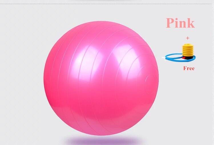 55/65/75/85cm para hacer ejercicios PVC bolas Bola de Yoga gruesa a prueba de explosión ejercicio gimnasio en casa de deportes equipo Pilates equilibrio bola: 45cm Pink