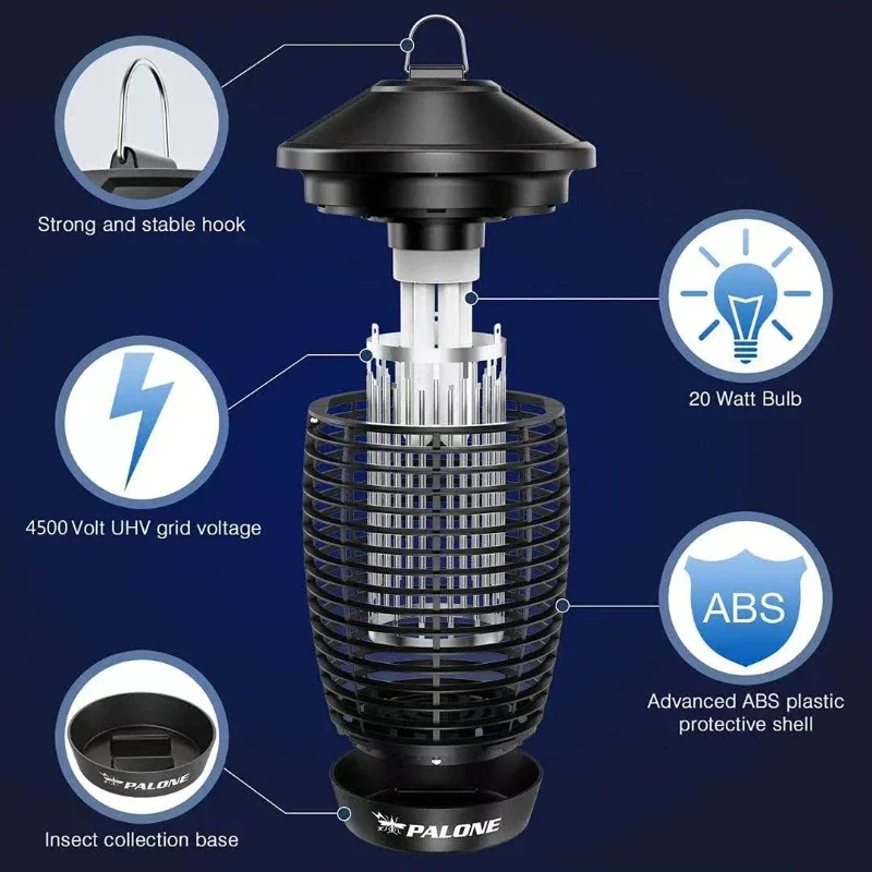 Muggenmoordenaar Buiten Muggenmoordenaar Regenbestendige 4500V Elektrische Schok Tuin Insectenmoordenaar Lamp Muggenlamp Houdt Muggen Op