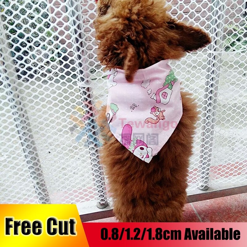 Tewango-Red anticaída para gatos y mascotas, valla de seguridad para balcón, malla de plástico artesanal, Protección de escaleras, rejilla de 0,8/1,2/1,8 cm