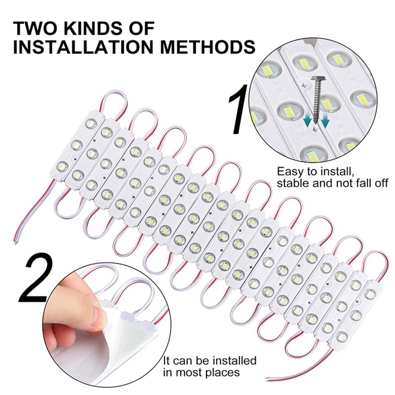 60 LED Car Interior Light Bright White Lighting e Lamp Ceiling Work Lights Kit for Van Truck Auto Car Vehicle Caravan