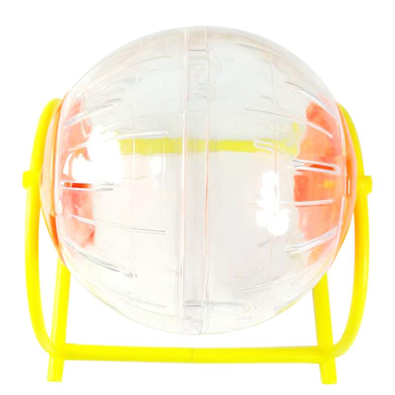 Hamsterbold bærbar lille kæledyr plast udendørs træningskugle med stativ kæledyr sjov løbeboldhjul leverer kæledyrsprodukt хомяк: Orange