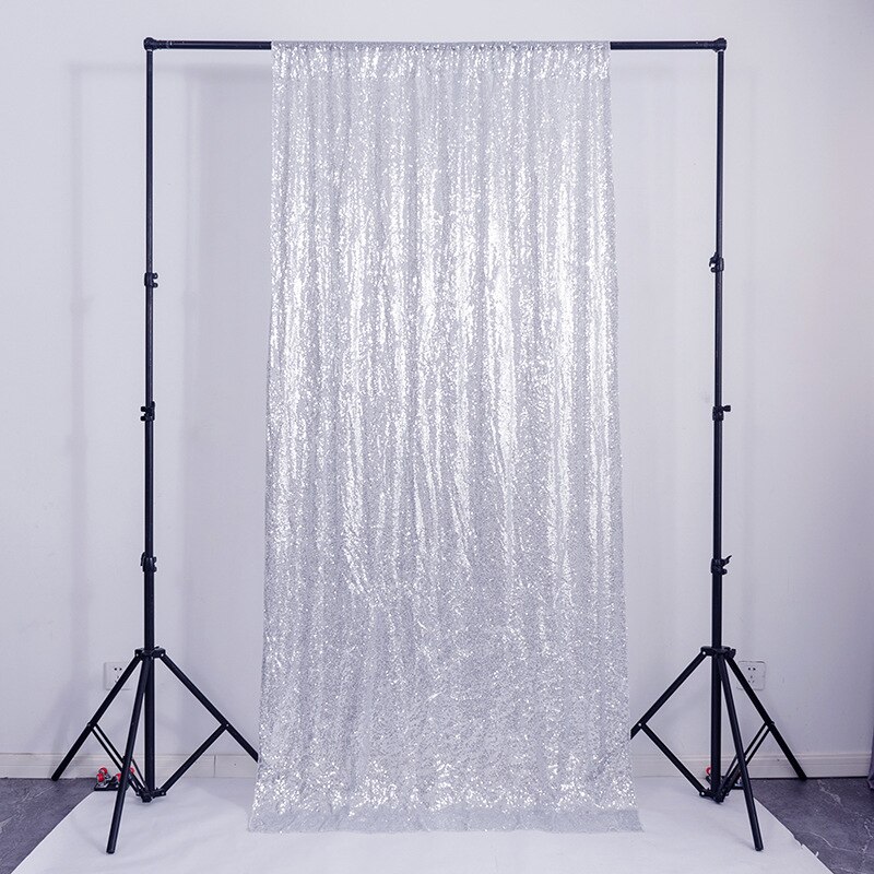Kit de cortina para festa de casamento com lantejoulas e paetês-24x118 embutidos: Color9 / 60X240CM
