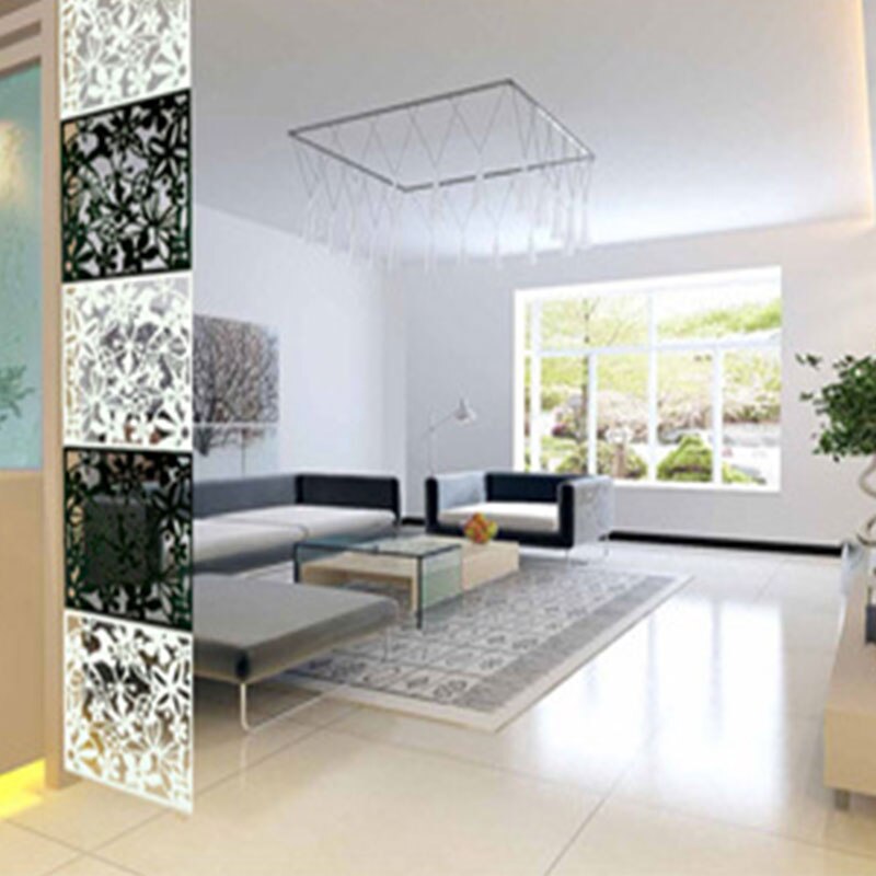 1 st. home amp living witte holle hangende kamerverdeler, zwarte scheidingswand, vlinder, modern, 3- kleurig wandschermgordijn