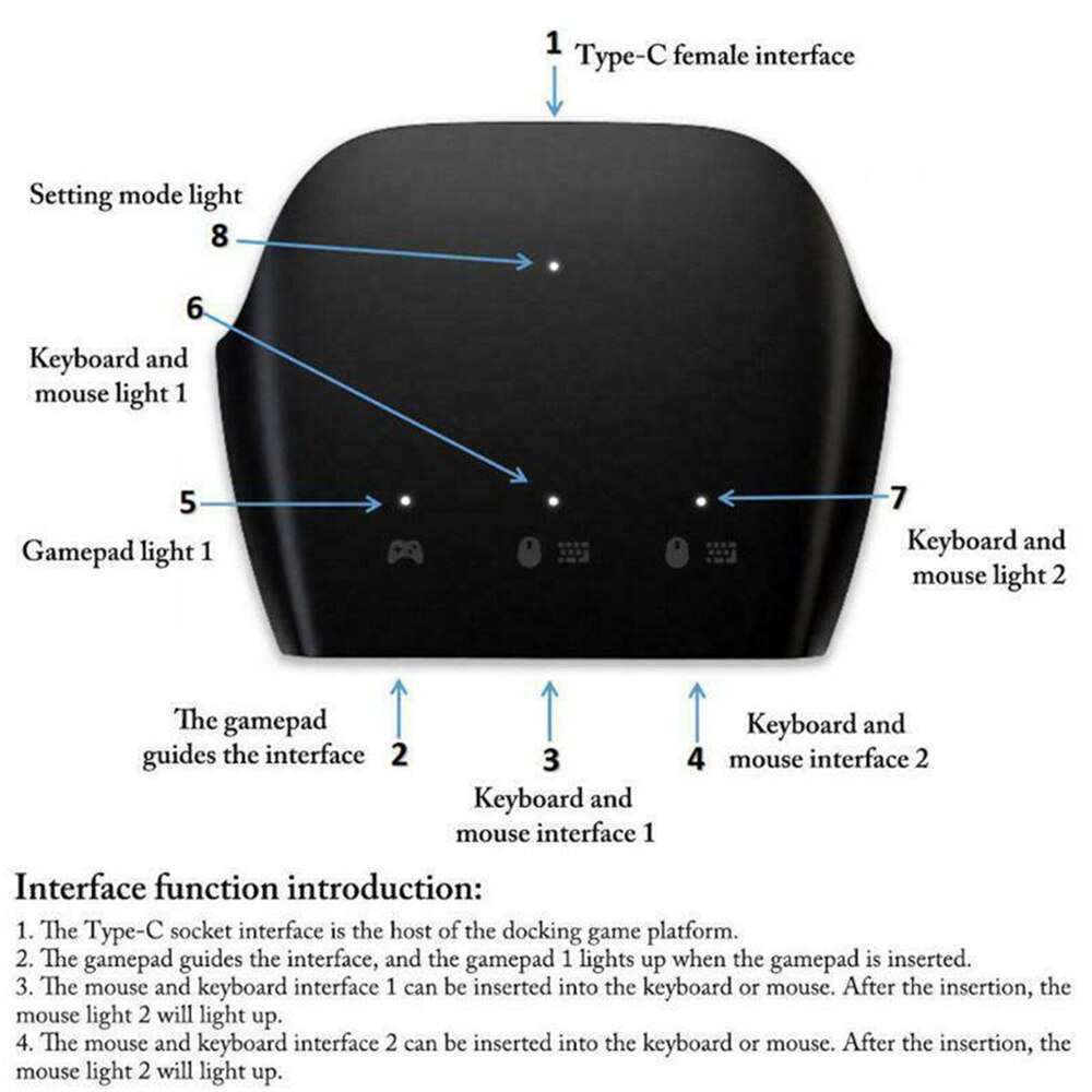 Keyboard Mouse Converter Adapter for Switch/PS3/PS4/XBOX ONE/XBOX 360 Handle