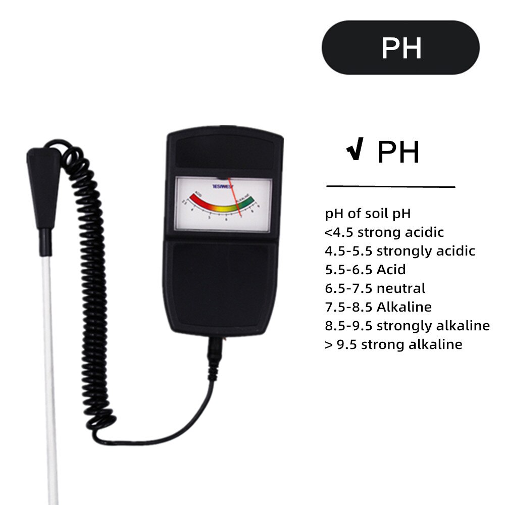 Medidor de Ph y humedad del suelo, medidor EC para el suelo, TDS CF, luz solar, humedad, jardín, Sensor de humedad del suelo opcional: PH