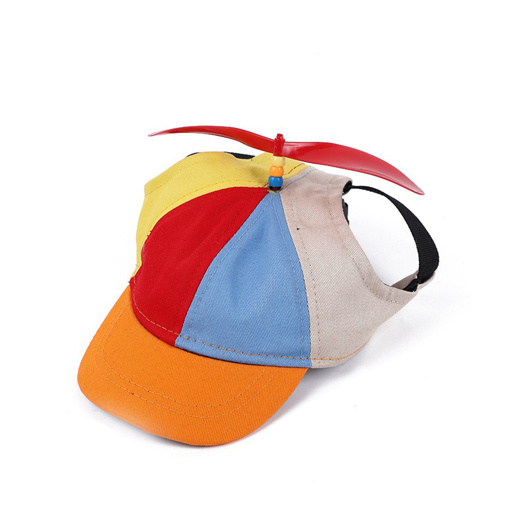 Chapeau à hélice pour animaux de compagnie, coloré, détachable, Adorable, résistant au soleil, respirant, remplacement, casquette décorative d'été pour l'extérieur, fournitures pour chiens et chats: M / Black
