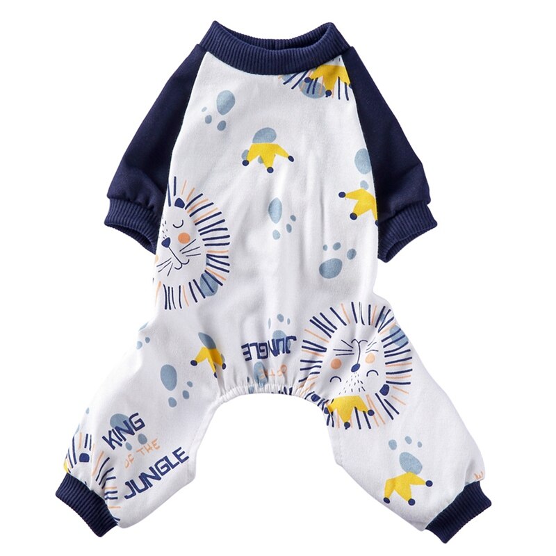 Cartoon Gedrukt Kleine Honden Pyjama Puppy Hond Kleding Puppy Jumpsuit Hond Jas Voor Chihuahua Pomeranian Honden Kleding Shirt: A / S