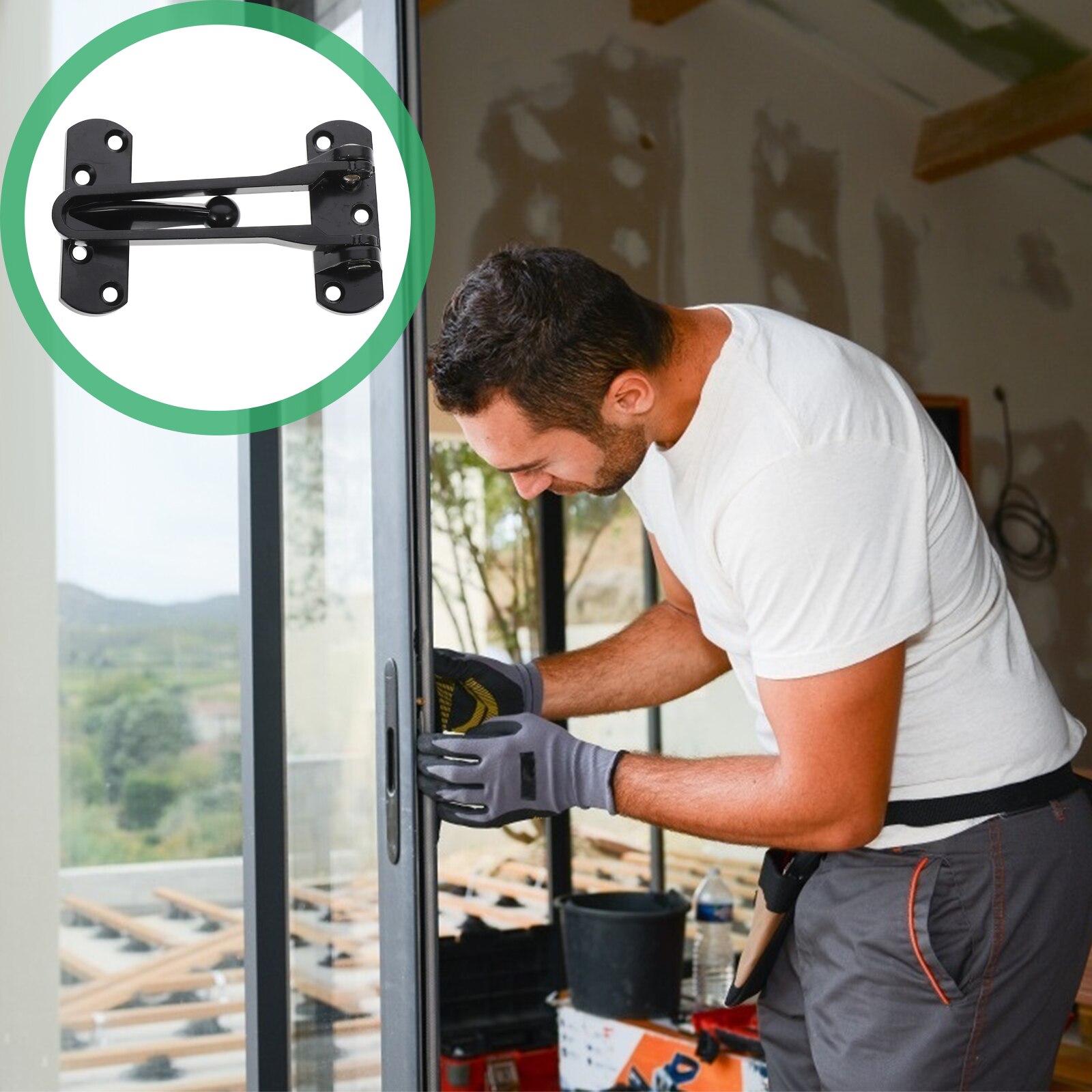 Swing Bar Door Lock Practical Door Lock Zinc Alloy Lock