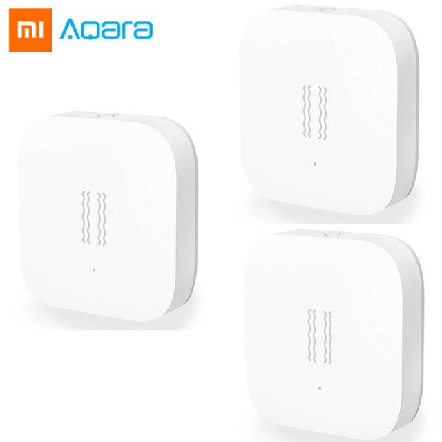 Aqara Vibration Sensor - Built-in Gyro Motion Sensor - For Mi Home App - International Version: 3 pcs
