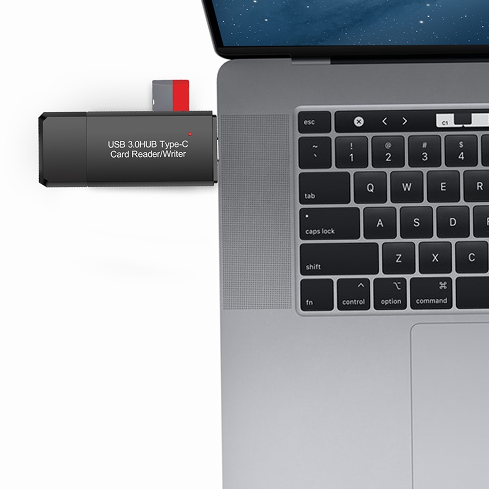 Yc -432 usb-verlängerungskabel-hub zum laden von speicherkarten und lesen von usb-karten, usb typ-c auf usb 3.0 otg-adapter für laptop und smartphone