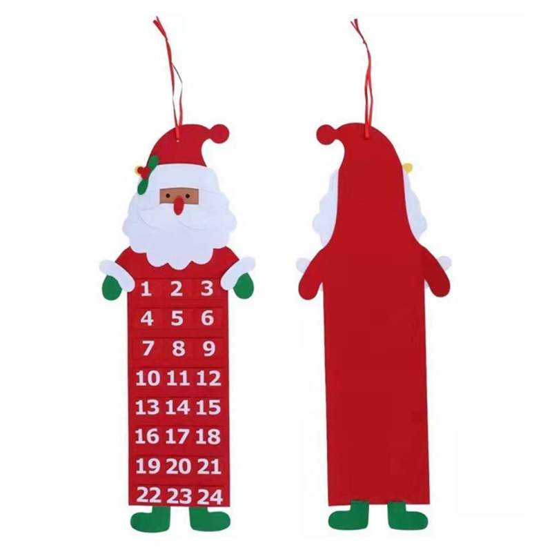 Felt Christmas Tree Calendar for Xmas Tree Kids Craft Decoration Ornaments