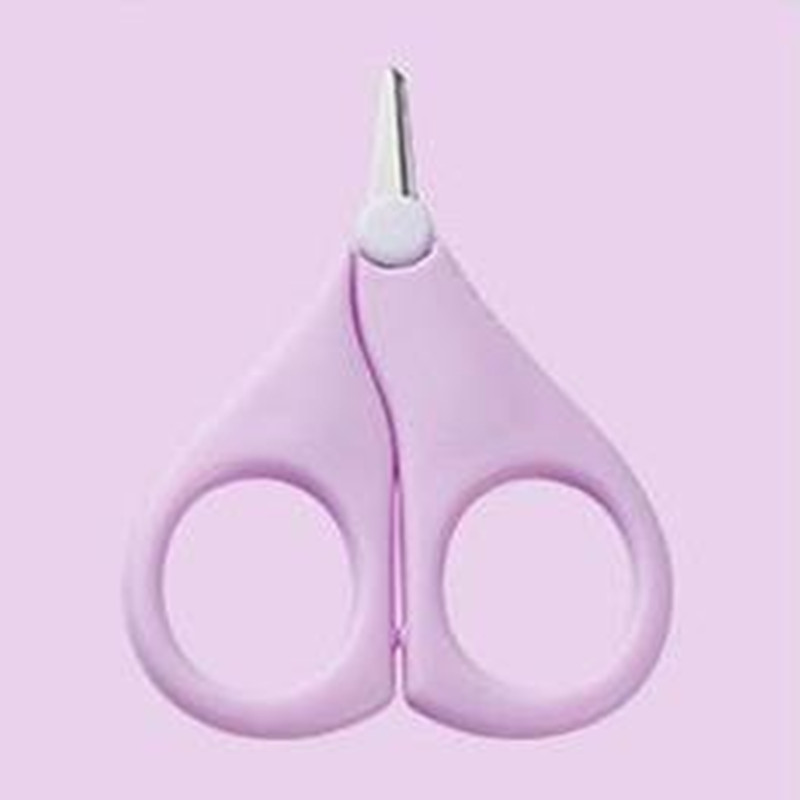Newborn Baby Safety Nail Clippers Scissors Cutter Convenient Daily Baby Nail Shell Shear Manicure Tool Baby Nail Scissors Tool: Light Purple