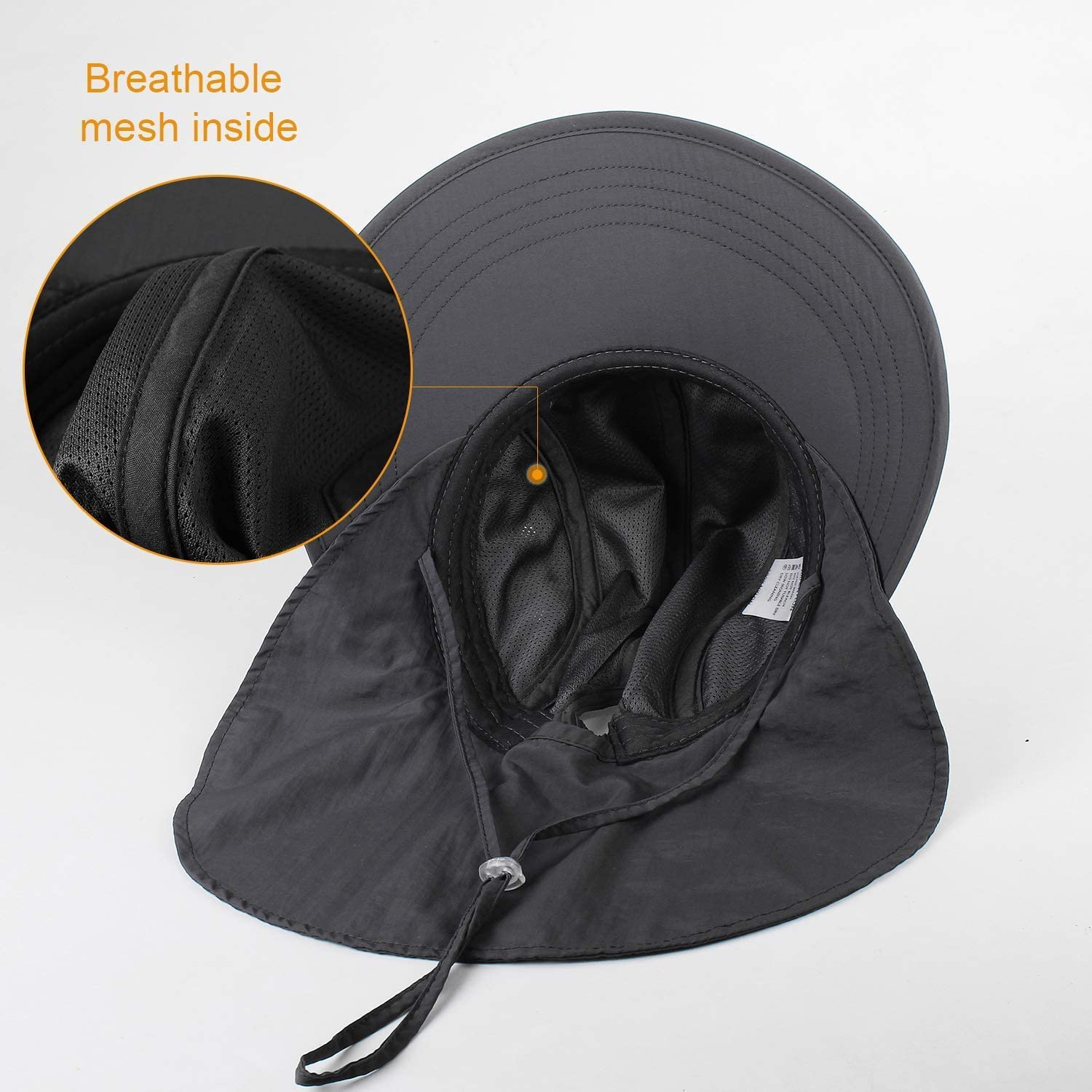 Furtalk sommer solheste hestehale safari hatte til kvinder brede fiske fisk hat med hals klap upf 50+  solbeskyttelseshætte til kvinde
