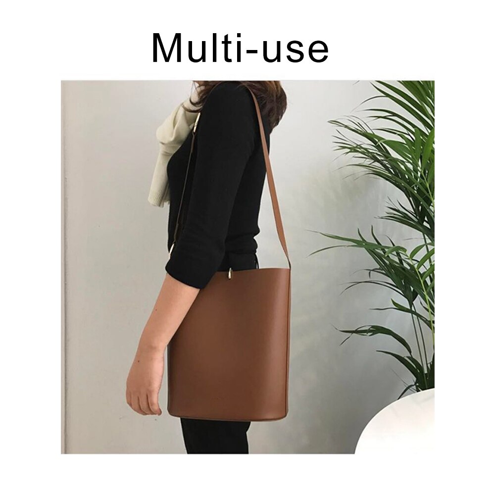 Jahrgang Weibliche Tote Eimer Tasche Neue PU Leder frauen Handtasche Reise Schulter Bote Tasche