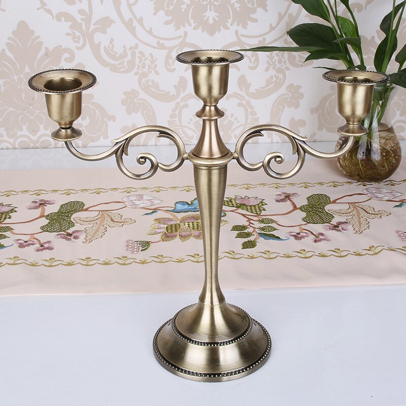 Metal Silver/Gold Plated Candle Holders 7-Arms Stand Zinc Alloy Pillar For Wedding Portavelas Candelabra: PURPLE