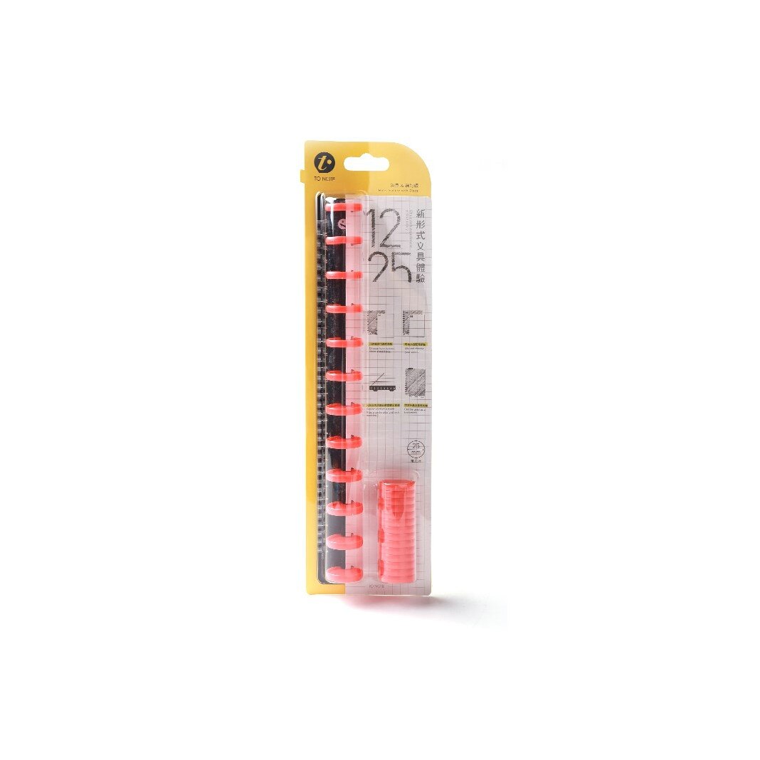 KW-trio Disc Binding Ring Ruler Fixture Accessories DIY T-Mushroom Hole Loose Notebook Notepad Binder Office Home School