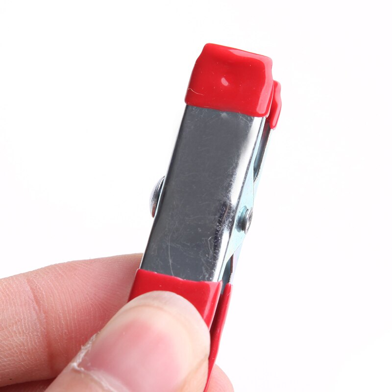 10 Stuks Metalen Lente Klemmen 2 "Clip Zacht Plastic Tips Grip Foto 'S Craft