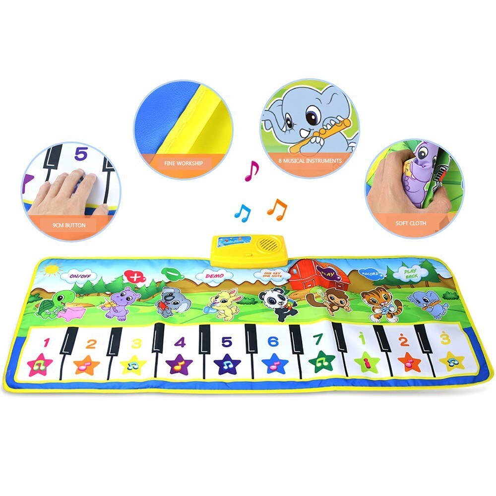 Muziekinstrument Speelgoed Kids Baby Touch Play Keyboard Muziek Zingen Matten Baby Piano Piano Mat Musical Touch Tapijt