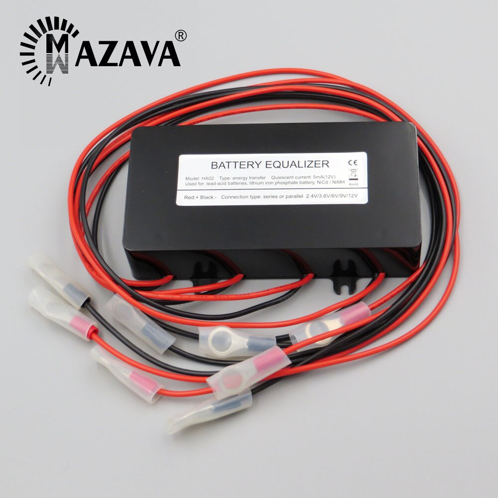 Equilibrador de voltaje HA01 HA02, ecualizador de Batería 2x12V, baterías de plomo ácido AGM de inundación, cargador de batería de plomo y ácido, Regulador en serie: HA02