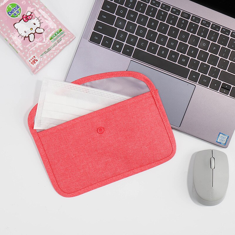 Spart Masken Make-Up Tasche Organizer Reise Kleine Spart Tuch Lagerung Mädchen Geldbörse Kinder Halter Tragbare Staub Handtasche Gesicht Masken Clip