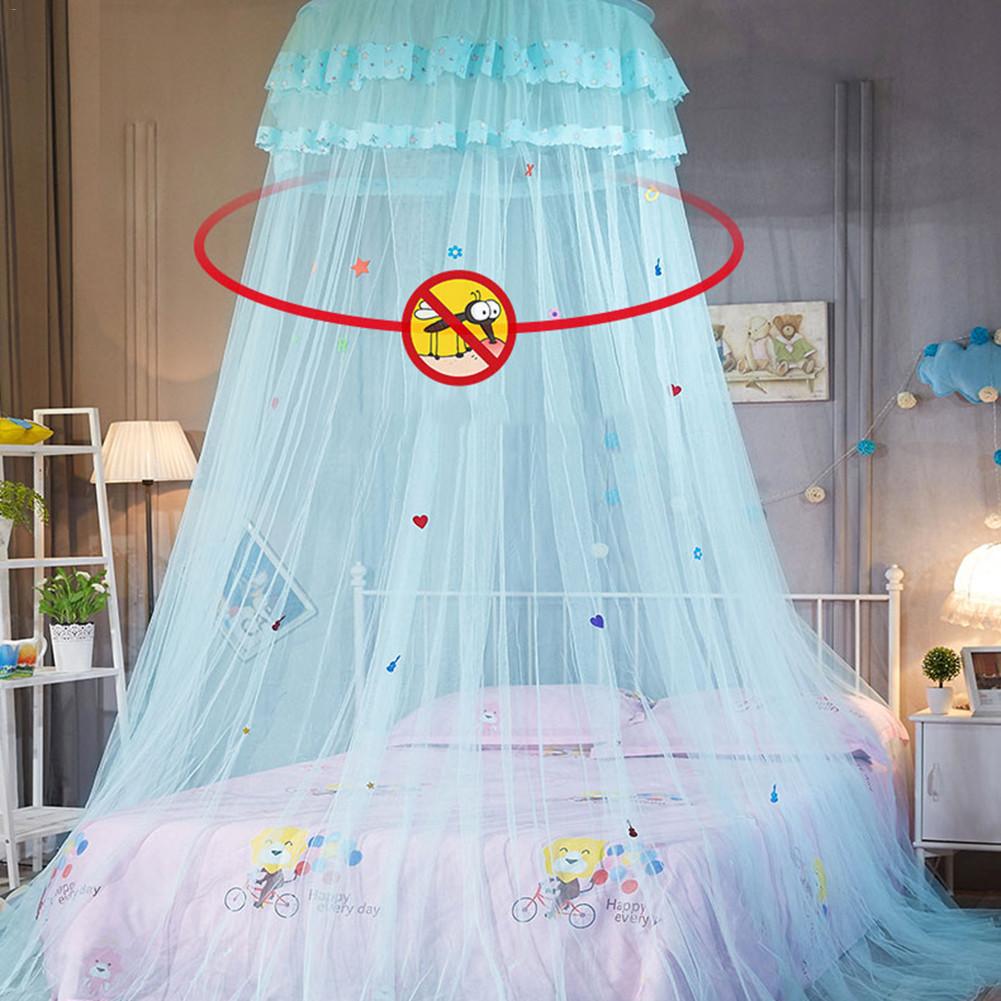 Kuppel Decke Spitze Bett Baldachin Prinzessin Kind Zimmer Moskito Netz Bett Volant Boden-Länge Kuppel Hängen Vorhang Foto Requisiten