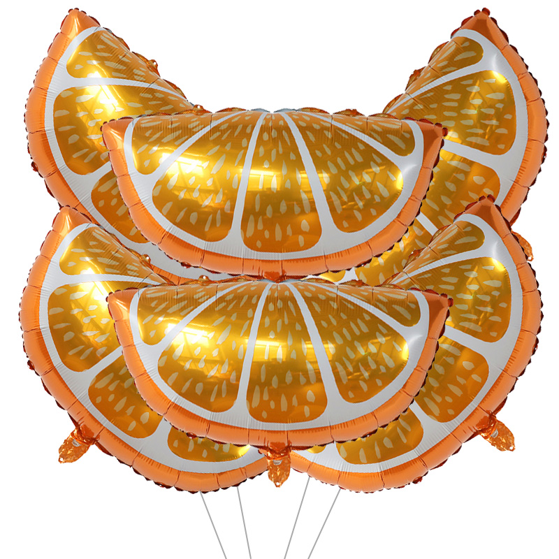 6 uds globos de frutas fresa aguacate papel de aluminio globo de helio sandía naranja Cactus Ballon decoración de temática para niños: Multicolor