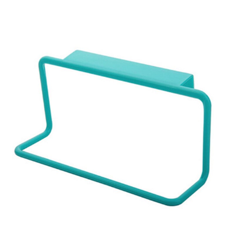 Plastic Non-marking Rag Hanging Towel Rack Holder Organizer Bathroom Kitchen Cabinet Cupboard Hanger Home bathroom storage rack: Blue