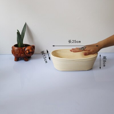 Natuurlijke Rotan Gisting Rieten Mand Land Baguette Stokbrood Massa Proofing Manden Deeg Banneton Manden Met Liners: OVAL-XL