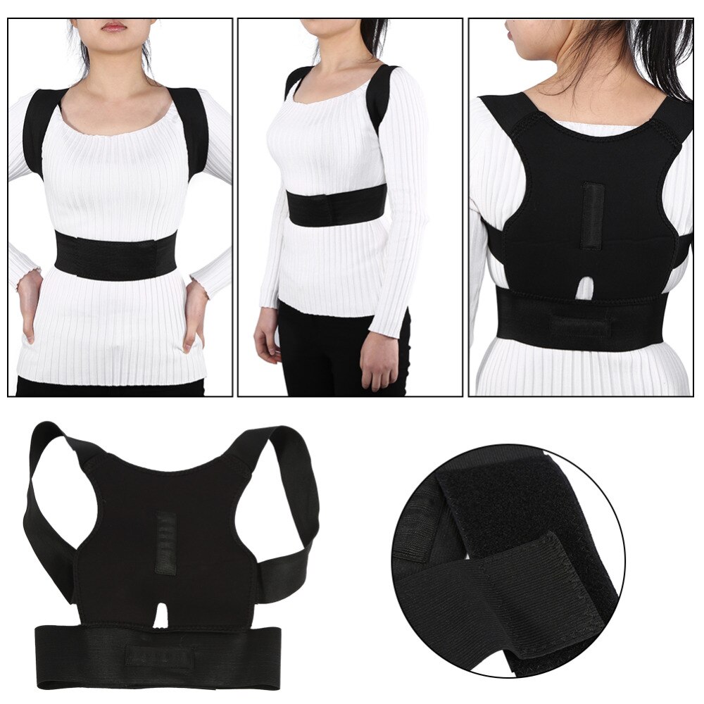 Verstelbare Houding Corrector Back Brace Ondersteuning Riem Lumbale Taille Schouder Corset Wervelkolom Ondersteuning Houdingscorrectie Rugondersteuning: Groot