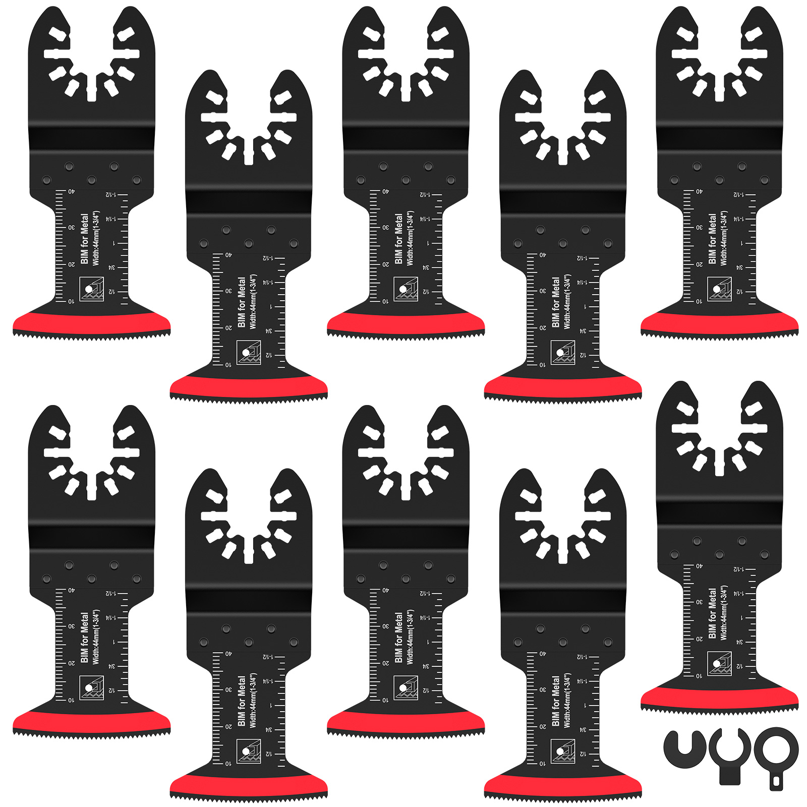 10 Stuks Bi-Metalen Oscillerende Zaagbladen Multifunctionele Oscillerende Multitool Messen Arc Edge Multitool Snijbladen Kit