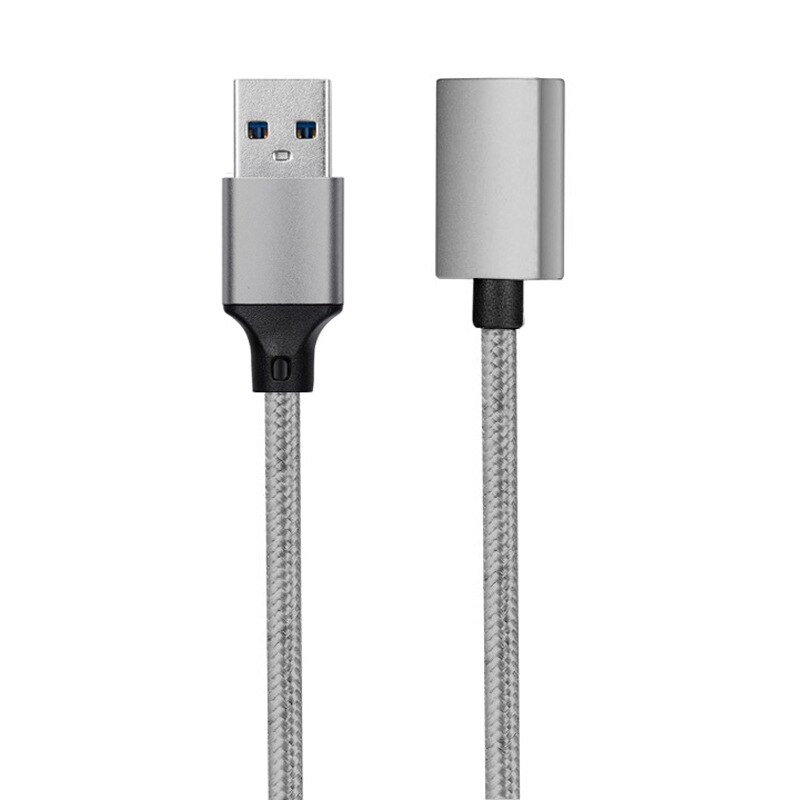 USB 3.0 Cable USB Extension Cable Male to Female Braid Data Cable USB3.0 Extender Cord for PC TV USB Extension Cable 1m: grey