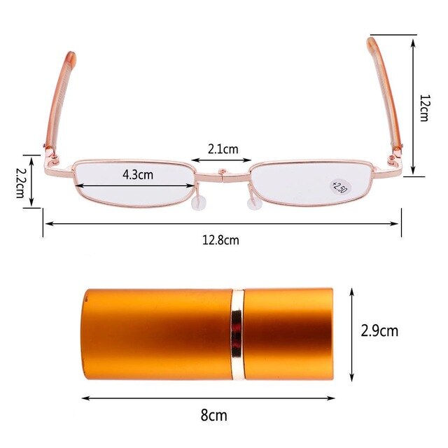 Collapsible Reading Glasses with boxAnti-blue ligh... – Grandado