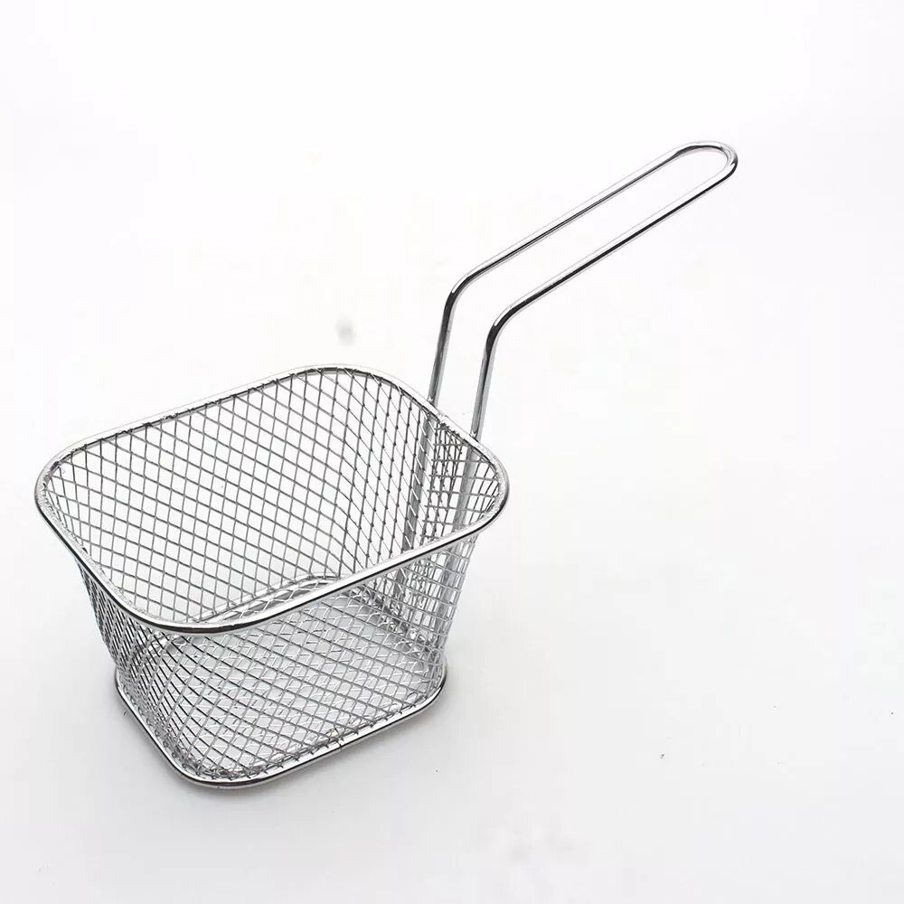 Mini Chips Frituren Mand Draagbare Metalen Frieten Mand Zeef Friteuse Huishouden Koekenpan Voedsel Koken Gereedschap Keukengerei