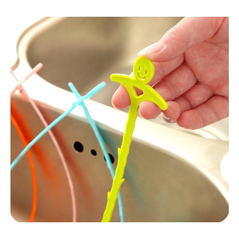 4 X Long Drain Unblocker Stick Tool Hair Remover Sink Shower Bath Cleaner Snake Bathroom Cleaning Tool