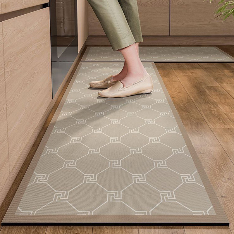 Diatomaceous Mud Kitchen Floor Mat Super Absorbent Doormats Bathroom Pad Anti-Slip Kitchen Mats Wipeable Wash Long Strip Carpet: 40x120cm / Red