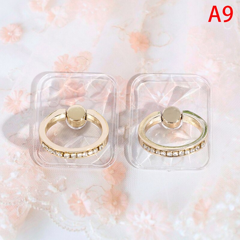 2 Stuks Transparante Mobiele Telefoon Houder Ring Universele Ondersteuning Vinger Ring Houder: A9