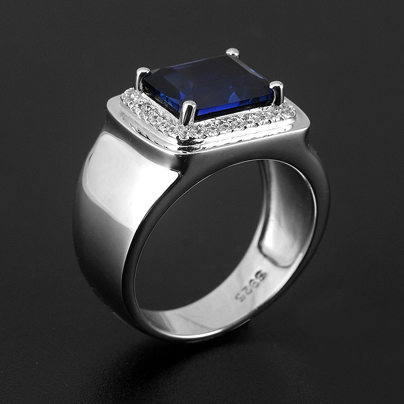 Anillos Yuzuk Edelstein Ring Für Männer Solide 925 Sterling Silber Farbe Ändern Ring Für Hochzeit Engagement Schmuck