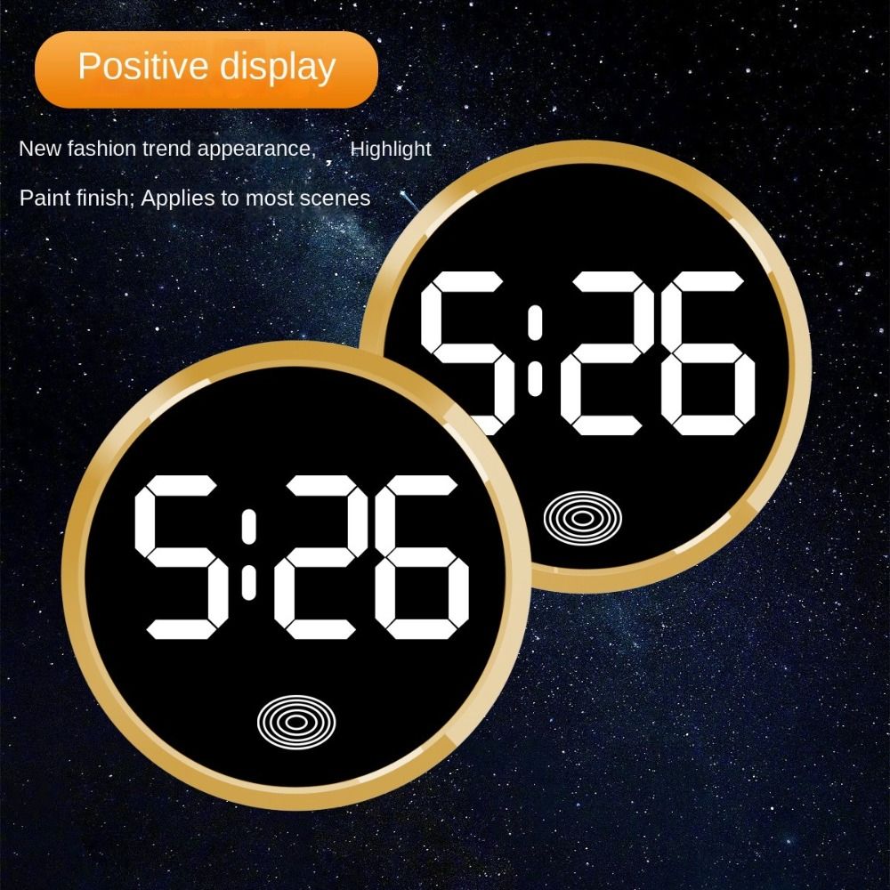 Touch-Activated Car Dashboard Clock Mini Novelty LED Electronic Watch LED Time Display Simple Luminous Car Clock Home/Office