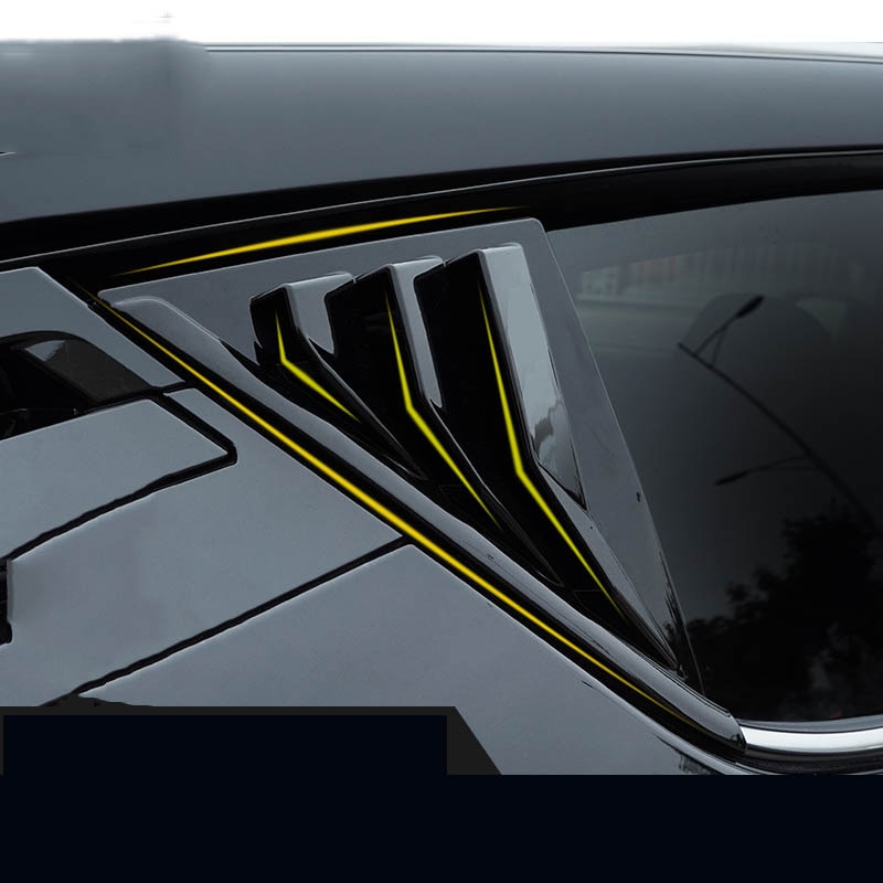 Lsrtw2017 Abs Car Rear Window Triangle Shutter Panel for Toyota C-hr Chr Carbon Fiber Accessories