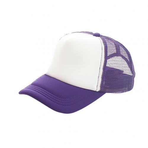 Gorra de béisbol informal de malla Lisa para hombre y mujer, gorro de béisbol con malla lisa, ajustable, Snapback, sombreros para hombres y mujeres, estilo Hip Hop, Unisex, 1 Uds.: Purple White