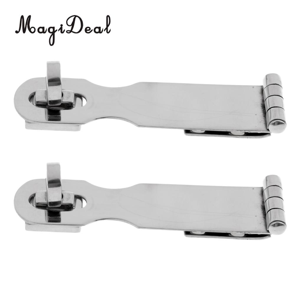 Marine 2 pièces sécurité pivotant cadenas moraillon & agrafe porte hangar Marine Kayak bateau cabine jardin porte serrure 92mm accessoire