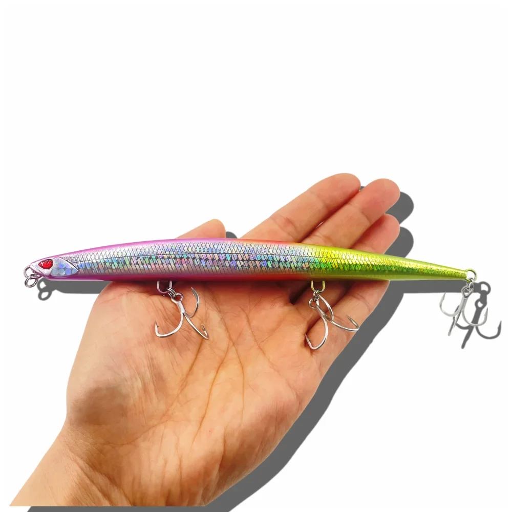 Sinking Minnow Pencil Fishing Lures Monster Shot Casting Saltwater Artificial Tuna Swimbait Bonitos leurre Duo Press Bait lure: PURPLE