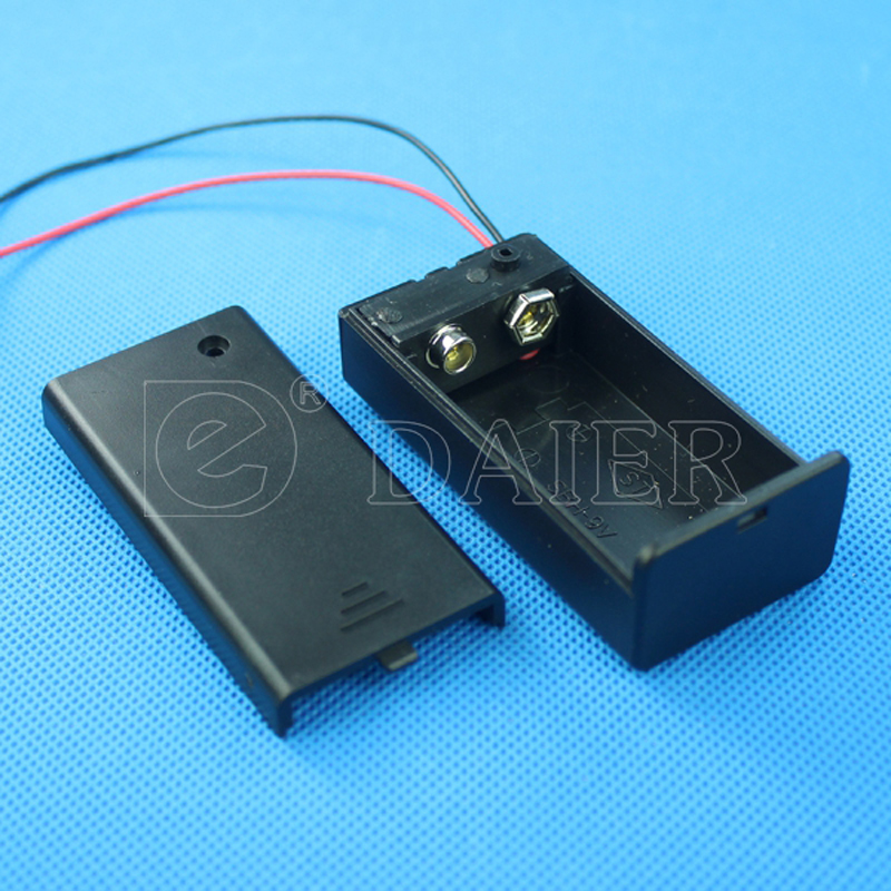 20PCS Black Plastic 9V Battery Case Holder with On/Off Switch Waterproof Cap 6 Inch Wire SBH-9V Active Guitar Pickup