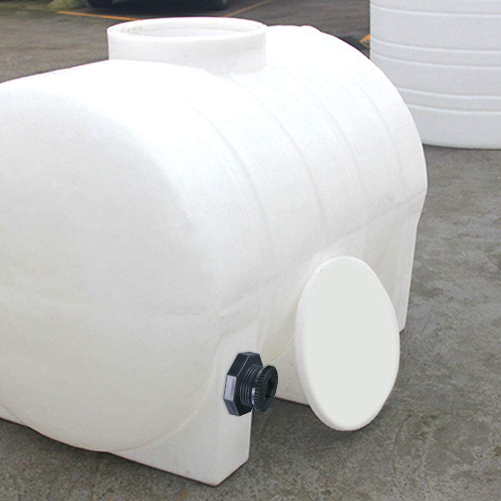 2 Pcs 3/4 Inch PVC Bulkhead Fitting Water Tank Connector + 4 mm Thick Silicon Seal Gasket for Rain Barrels, Aquarium,Tubs, Pool