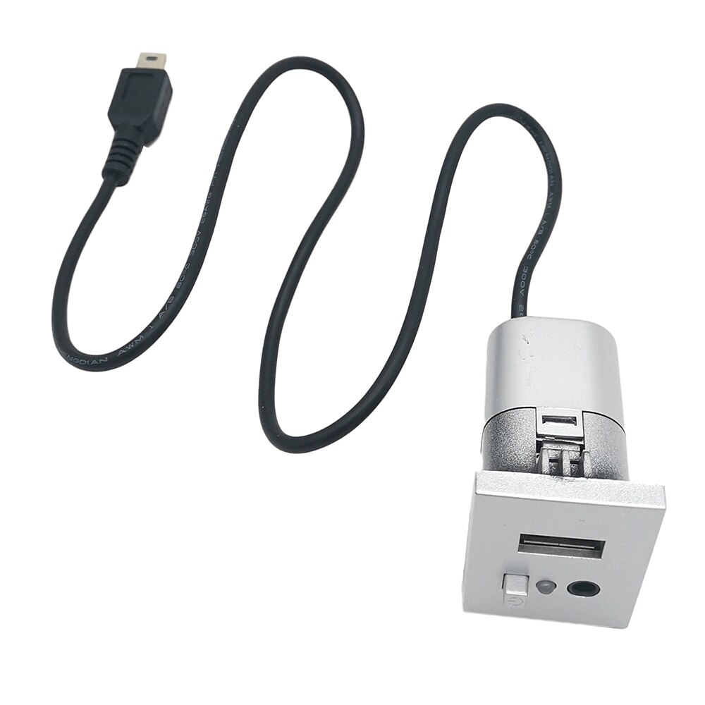 Bil usb aux slot input adapter kabel usb interface stik knap til ford focus 2 mk2