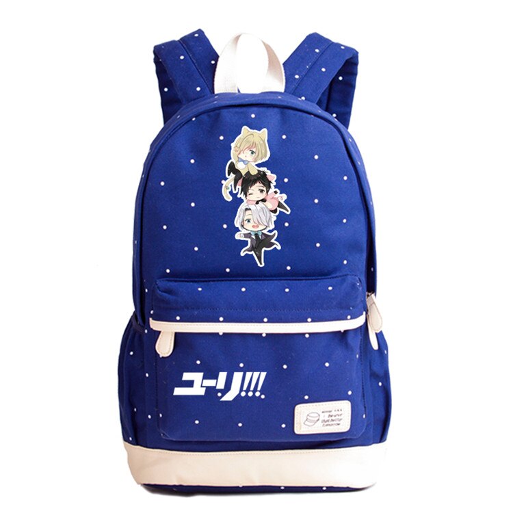 Mochila escolar de lona de verano YURI ON ICE para chicas adolescentes mochila con estampado de Anime Victor Nikiforov mochila Kawaii para mujer: 10