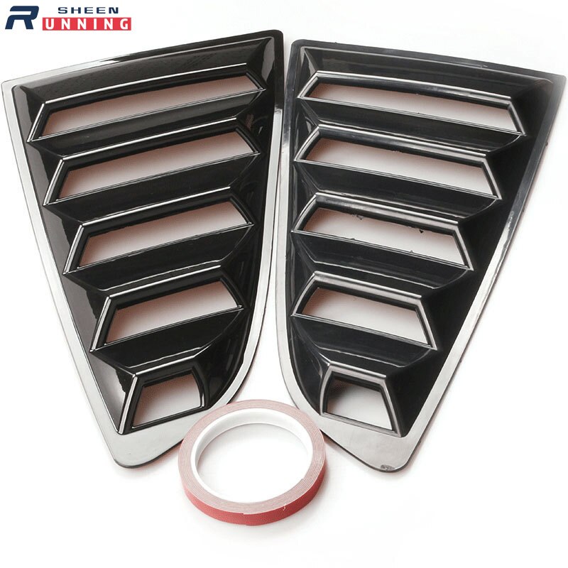 Rear Quarter Window Louvers Scoops Spoiler Car Tunning Panel Side Air Vent Cover for Ford Mustang