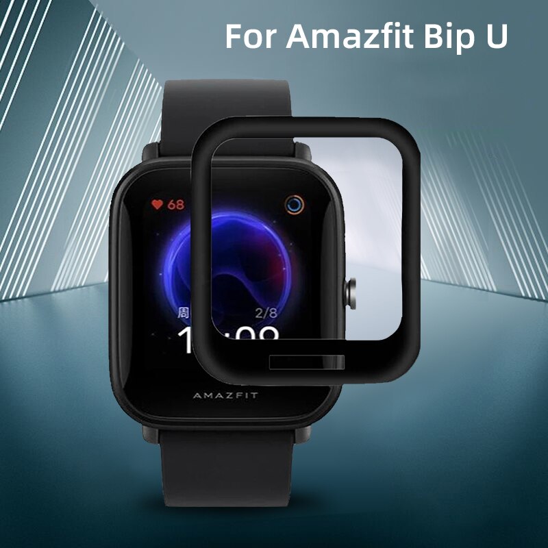 Film de protection à couverture complète incurvé 3D, pour Huami AMAZFIT Bip U POP Pro Smartwatch, étui de protection d'écran HD transparent