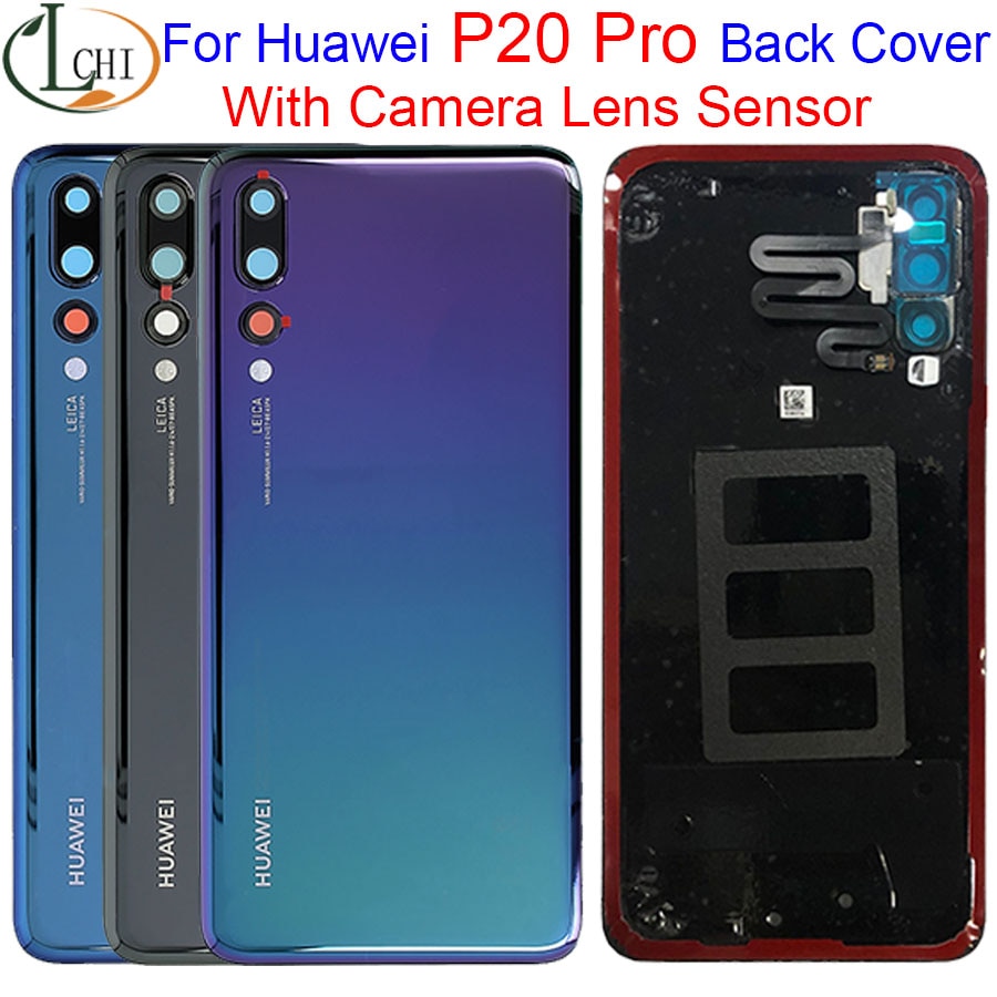Alkuperäinen takalasi huawei  p20 pro akun kansi takakuoren luukku + kameran linssin tunnistin  p20 pro takakansi clt -l09 clt -l29