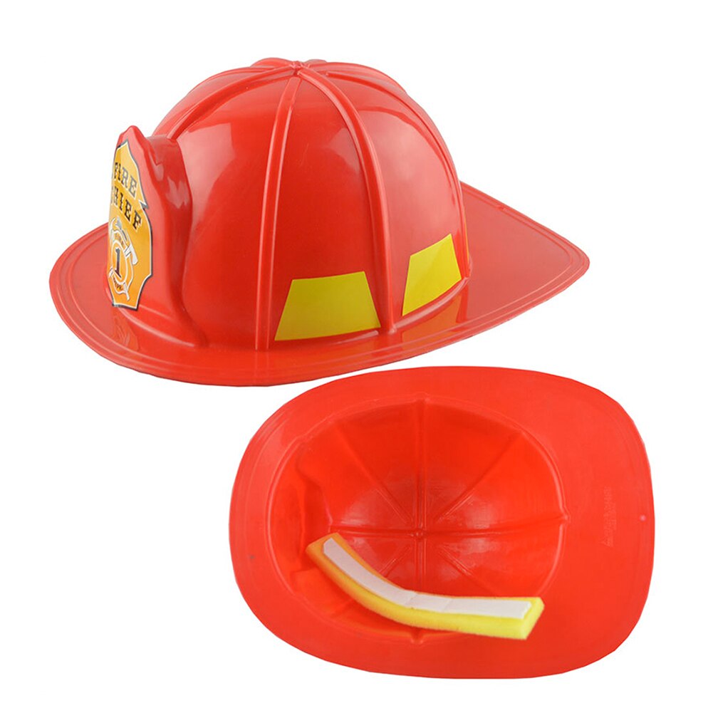 Simulation Fireman Chief Safety Helmet Firefighter Hat Cap Kids Toy Party Supply Pretend Play Fireman Chief Toys For Kids Child